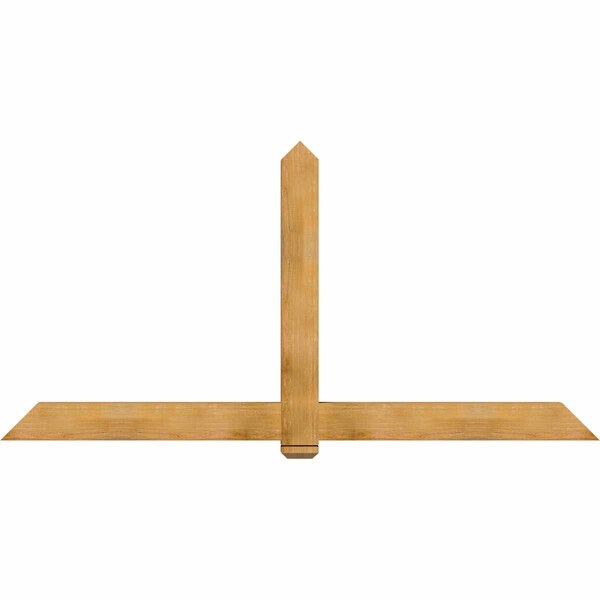 Ekena Millwork Eugene Rough Sawn Timber Gable Bracket, Western Red Cedar, 96"W x 48"H x 4"D x 6"F, 12/12 Pitch GBW096X48X0406EUG00RWR - main